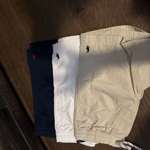 Polo by Ralph Lauren Kids' Shorts Trio - Navy, White, Tan